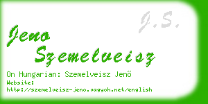 jeno szemelveisz business card
