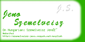 jeno szemelveisz business card